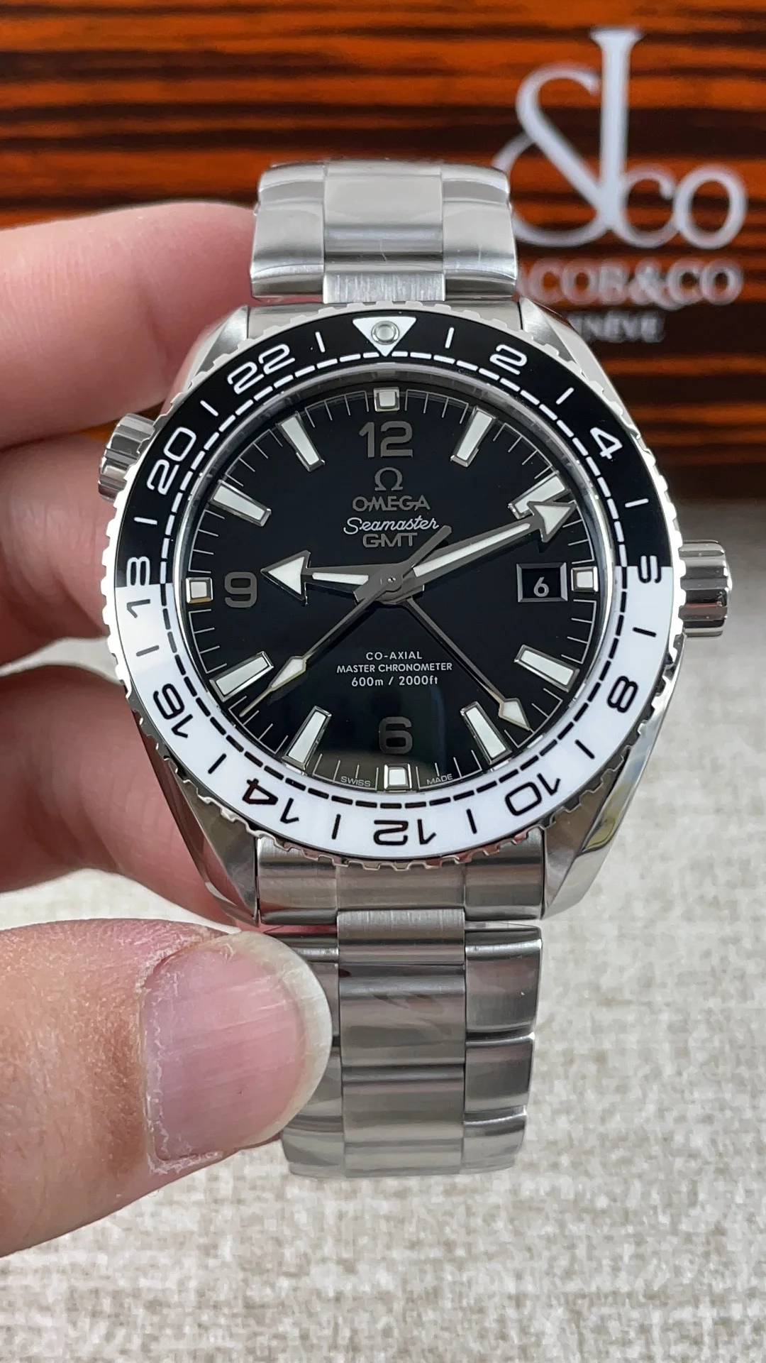 Omega Seamaster Planet Ocean Tai Chi — photographed off the sweep