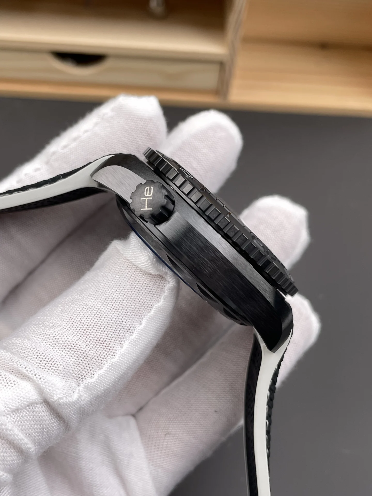 Omega Seamaster Planet Ocean World Time 45.5mm — photographed off the sweep