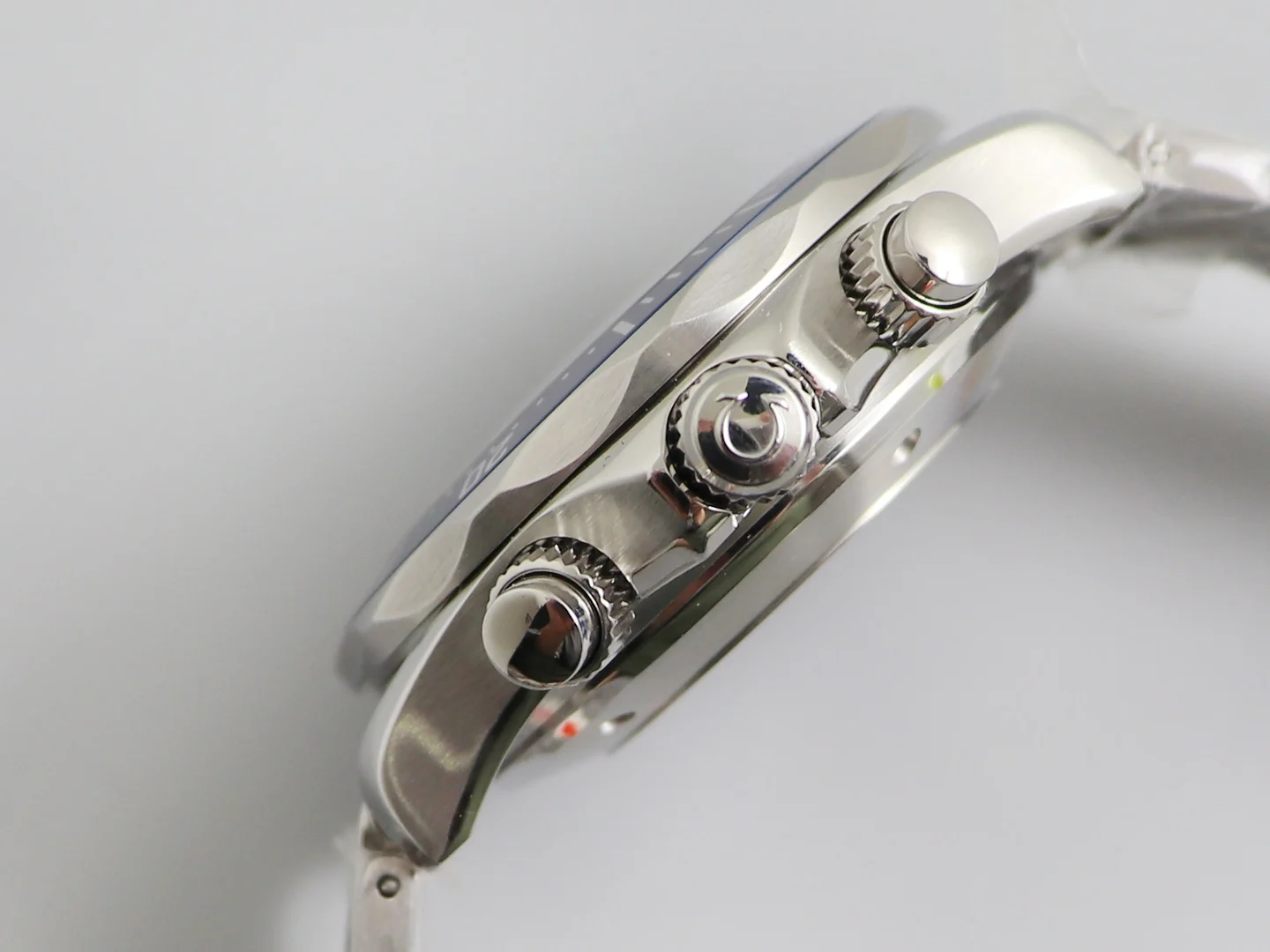 Omega Seamaster Steel — photographed off the sweep