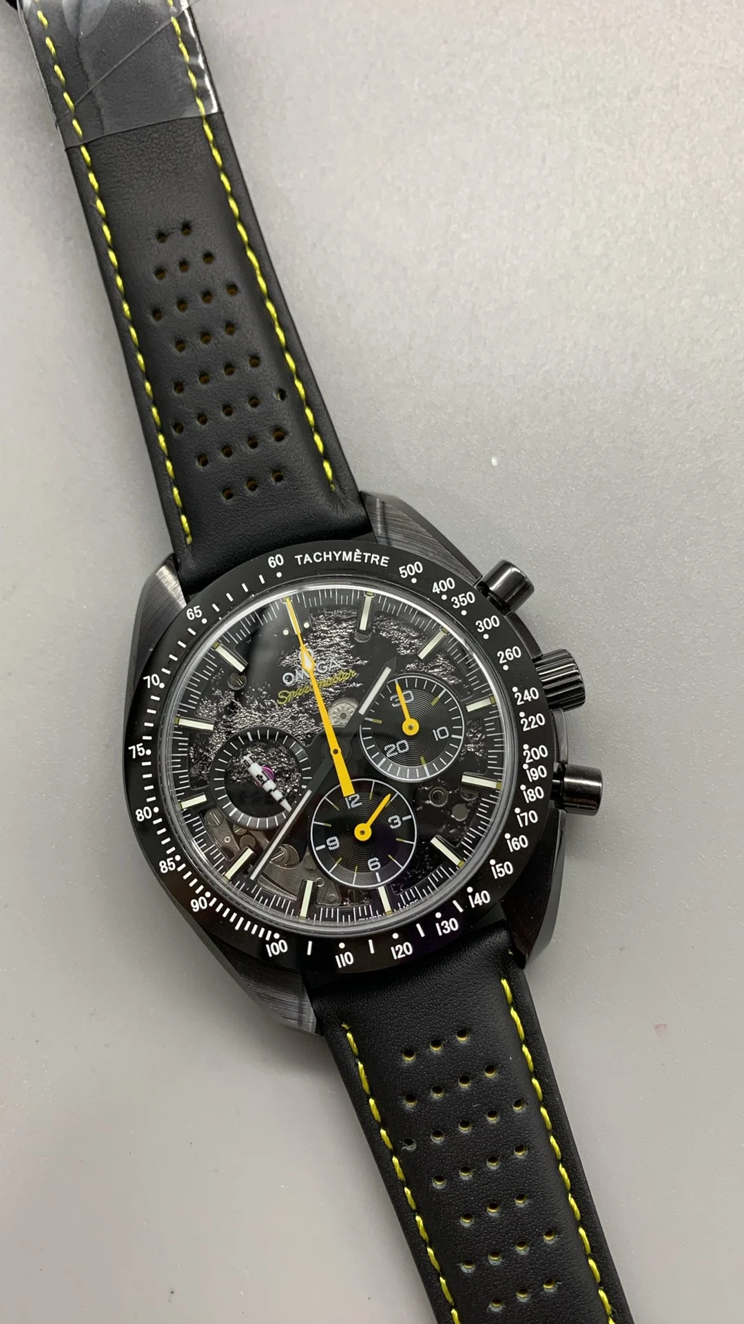 Omega Speedmaster — photographed off the sweep