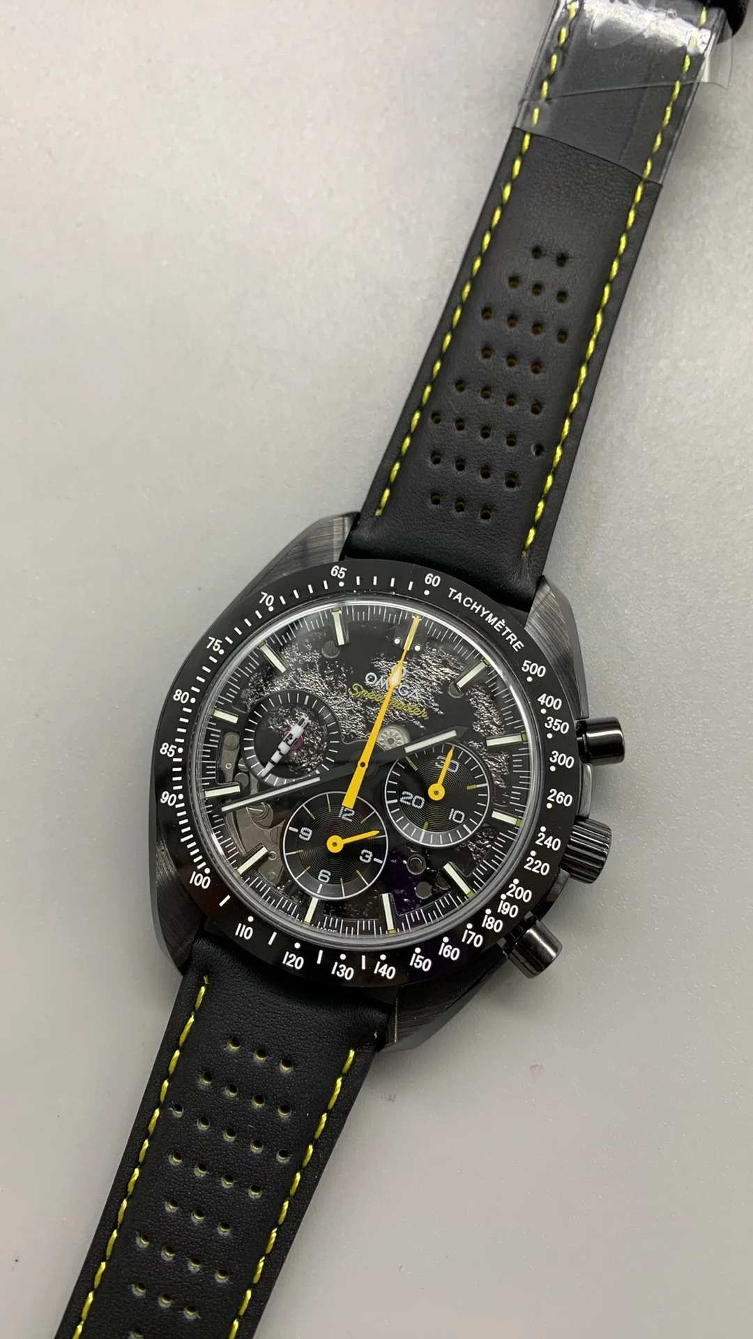 Omega Speedmaster — photographed off the sweep