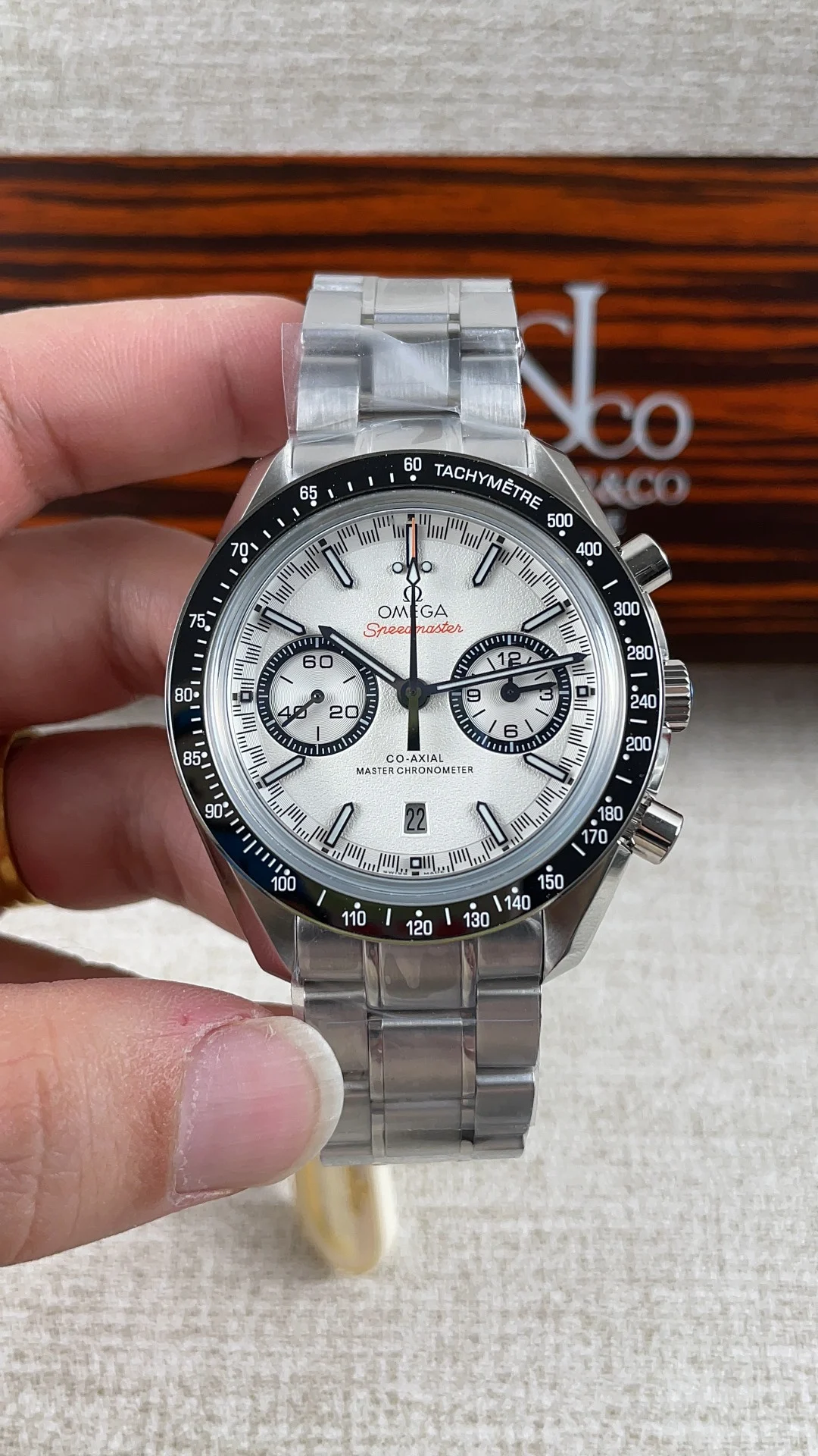 Omega Speedmaster — photographed off the sweep