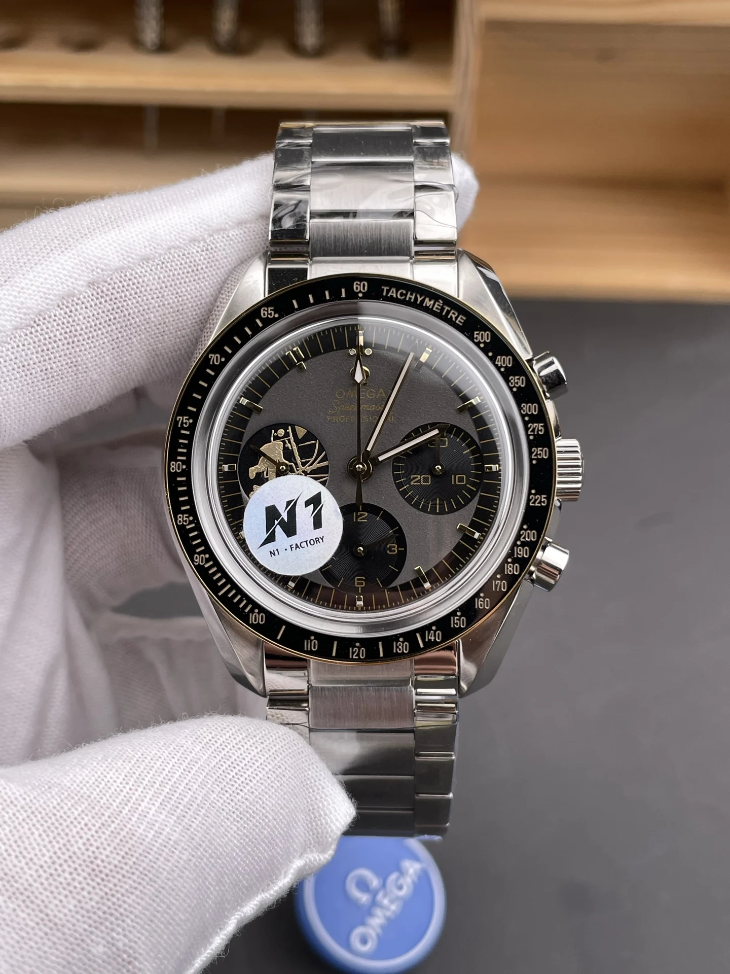 Omega Speedmaster 42mm — photographed off the sweep