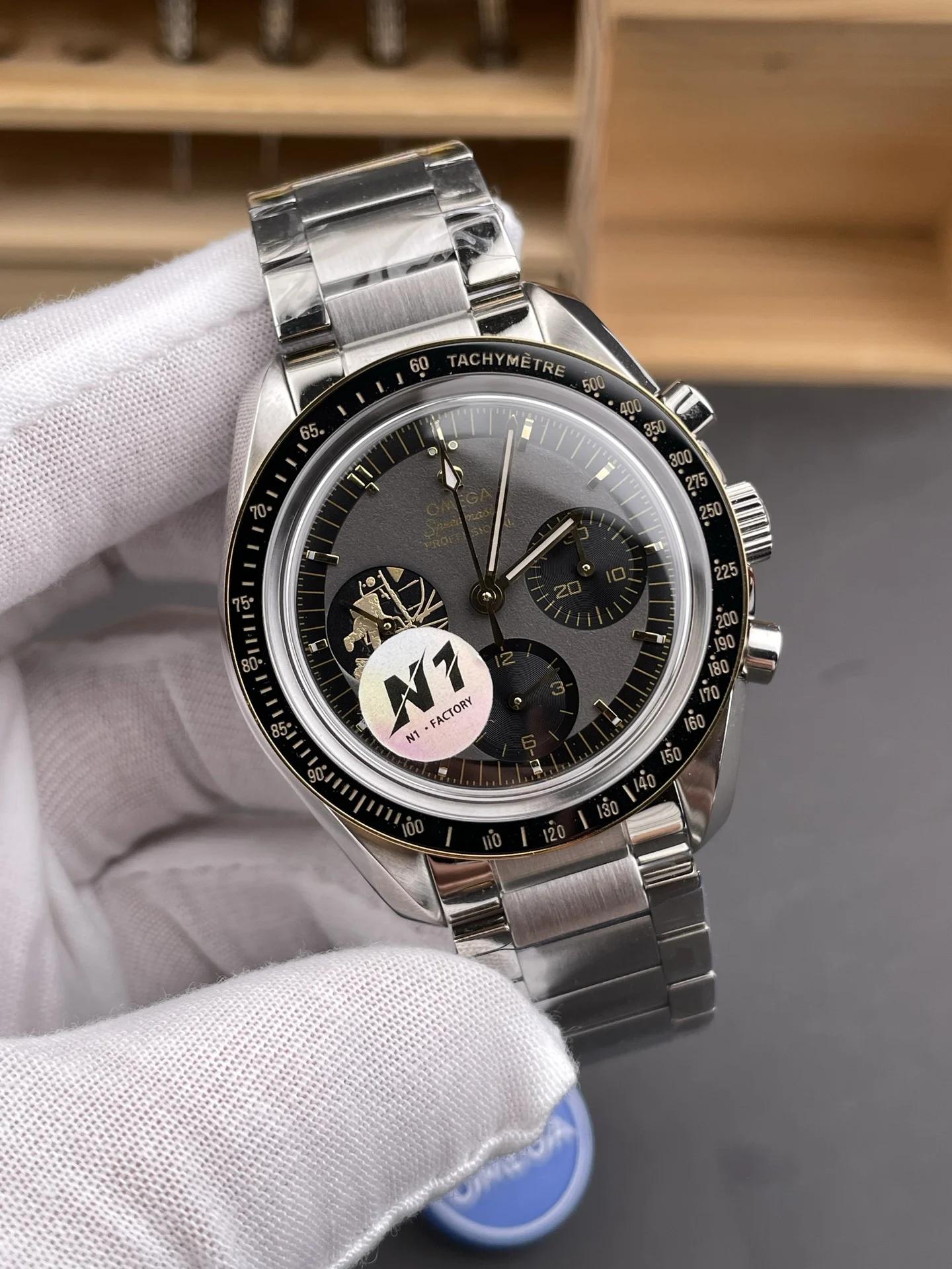 Omega Speedmaster 42mm — photographed off the sweep