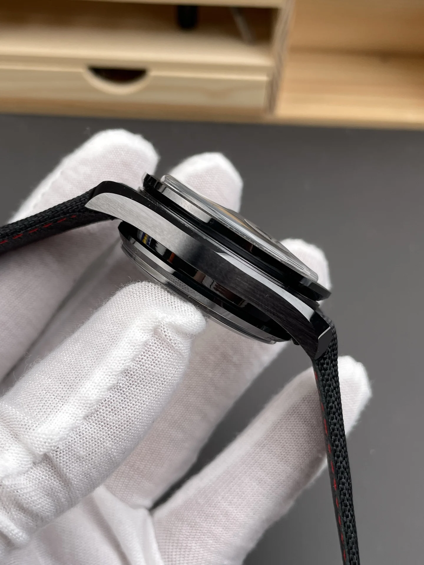 Omega Speedmaster 44mm — photographed off the sweep