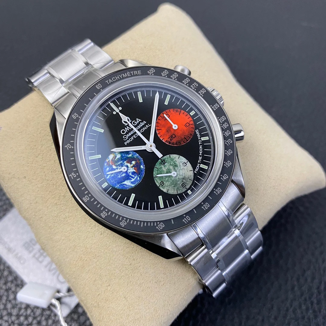 Omega Speedmaster — photographed off the sweep