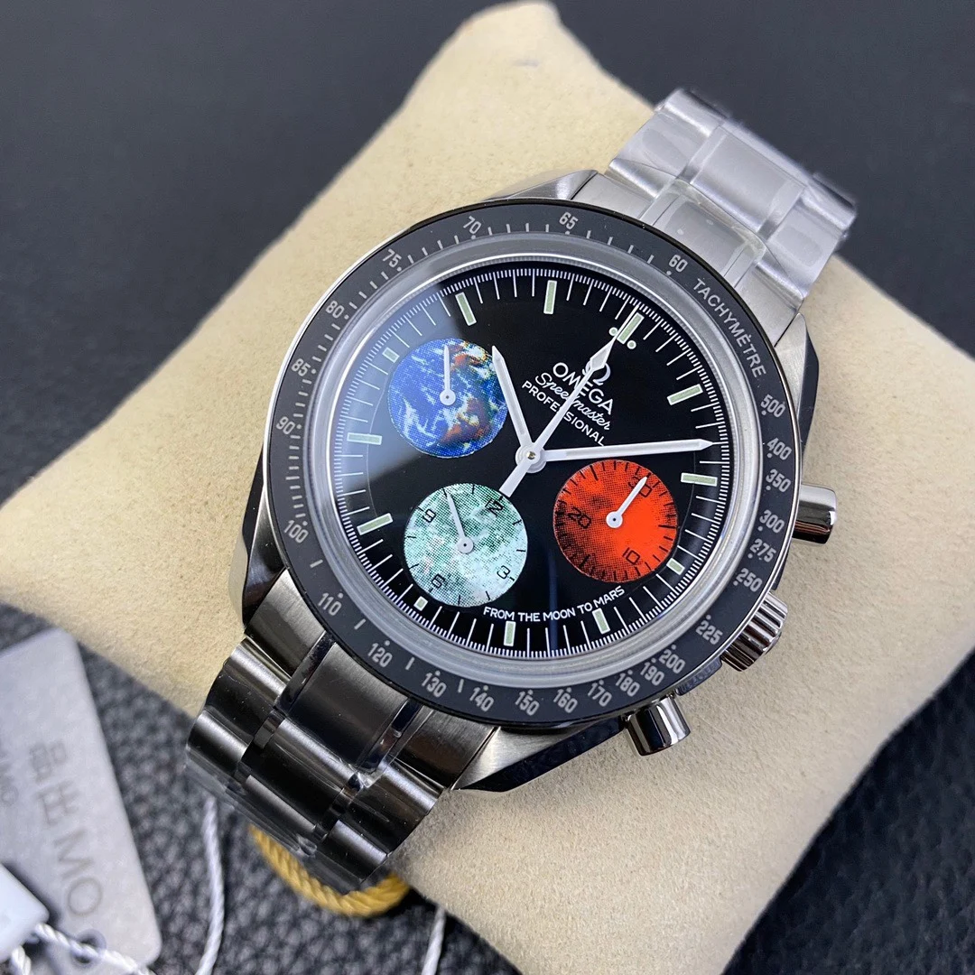 Omega Speedmaster — photographed off the sweep