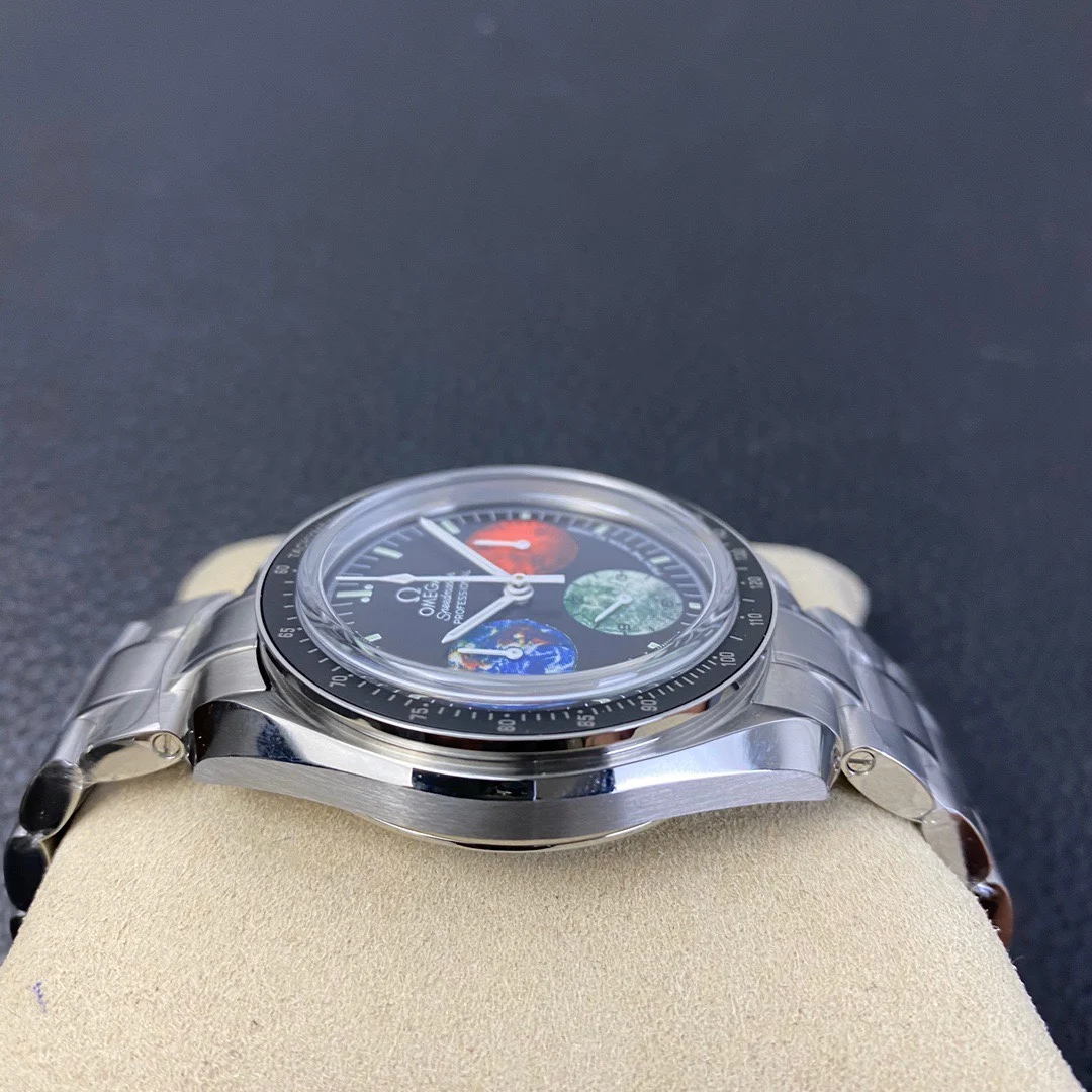 Omega Speedmaster — photographed off the sweep