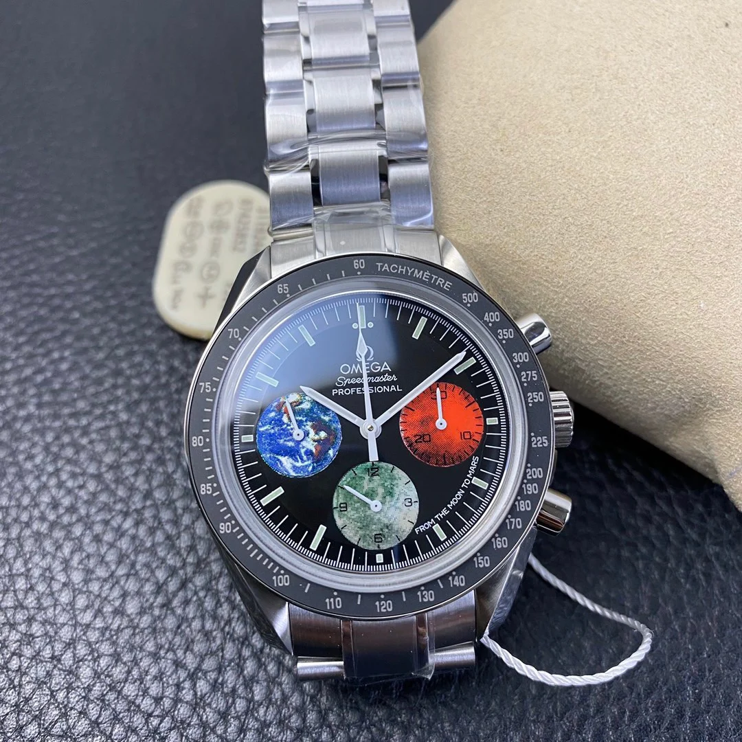 Omega Speedmaster — photographed off the sweep