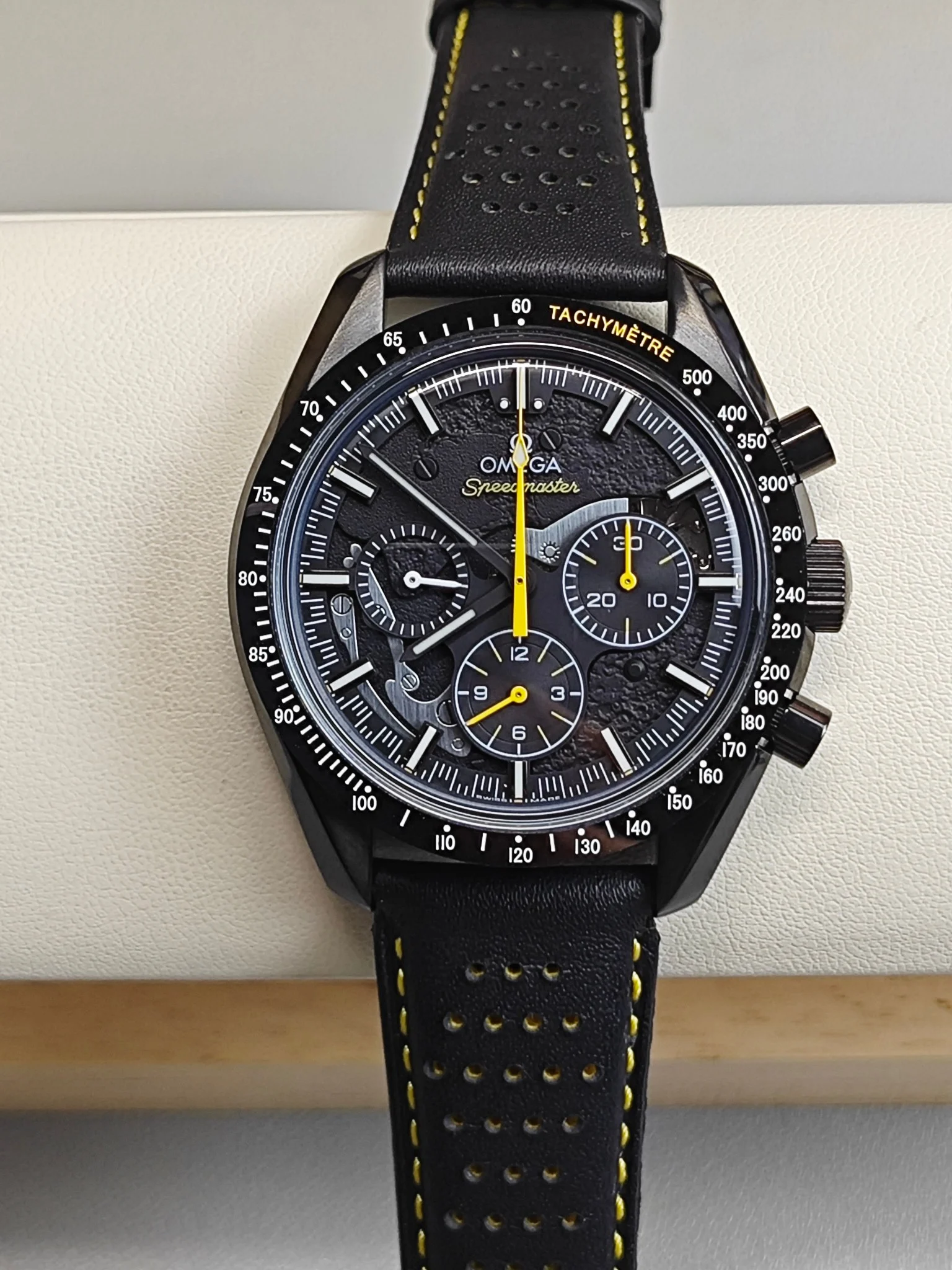 Omega Speedmaster — photographed off the sweep