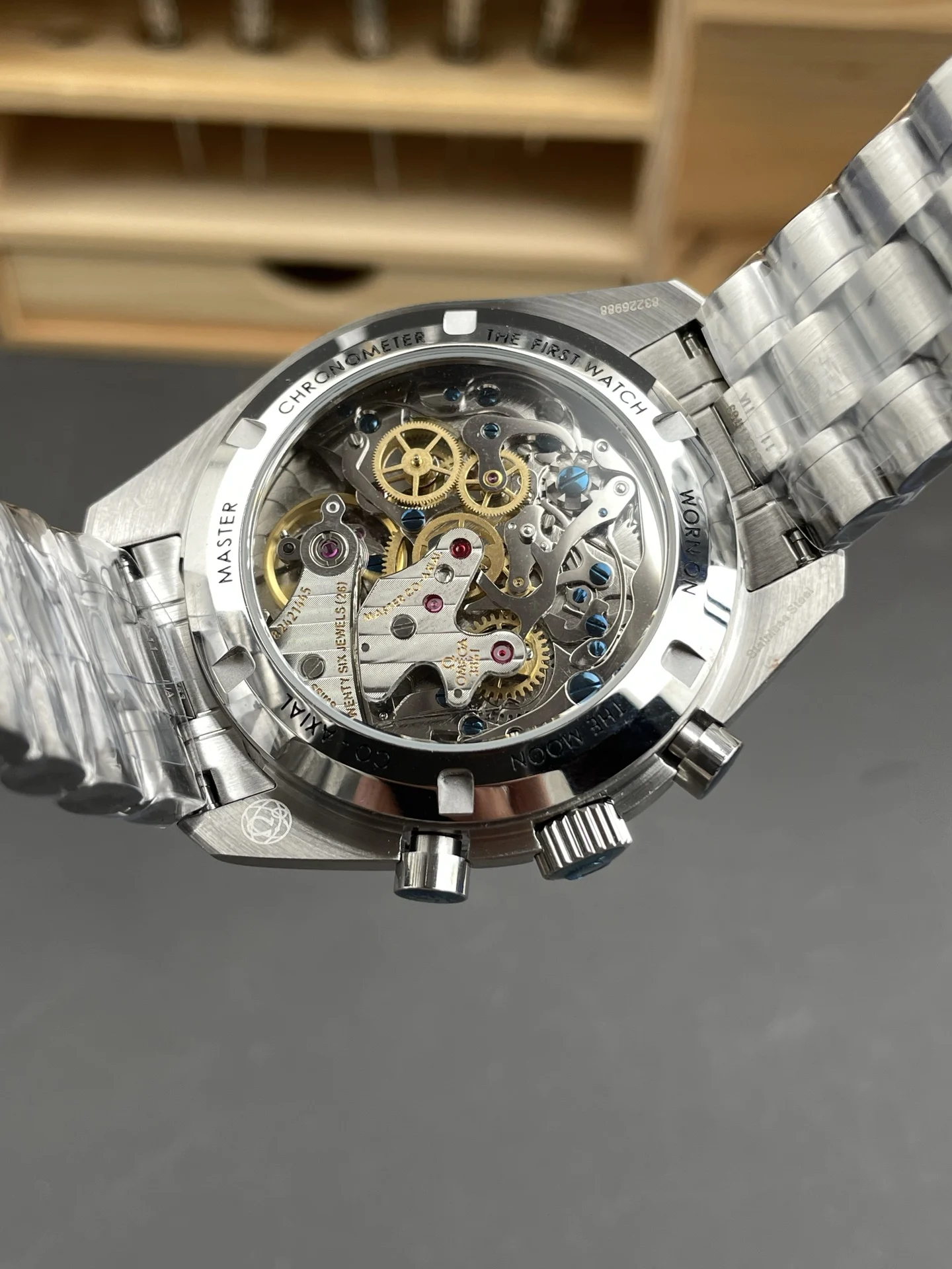 Omega Speedmaster Moonwatch 42mm — photographed off the sweep