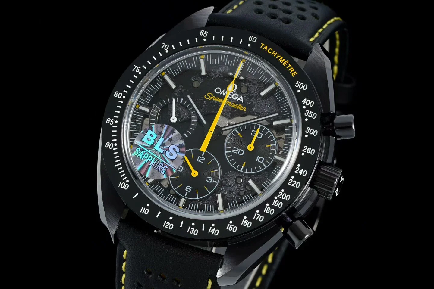 Omega Speedmaster Moonwatch Titanium — photographed off the sweep