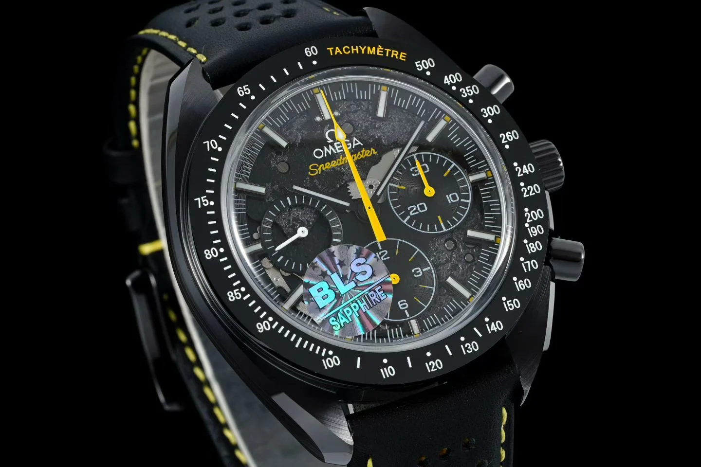 Omega Speedmaster Moonwatch Titanium — photographed off the sweep