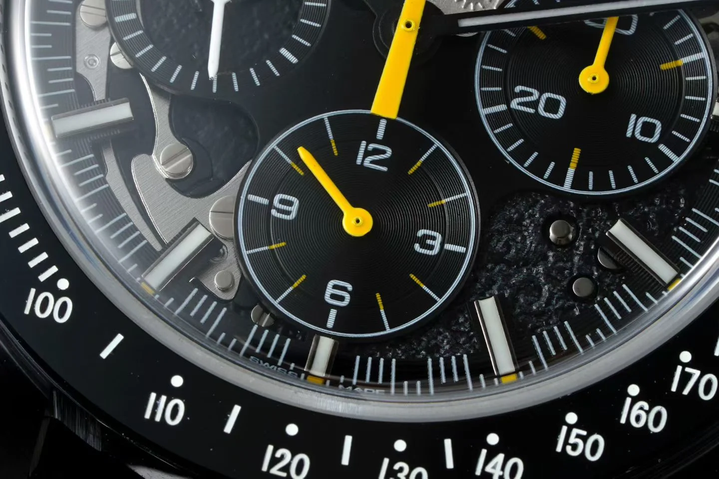 Omega Speedmaster Moonwatch Titanium — photographed off the sweep