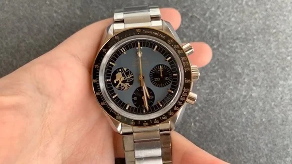 Omega Speedmaster Moonwatch Yellow Gold Black Dial