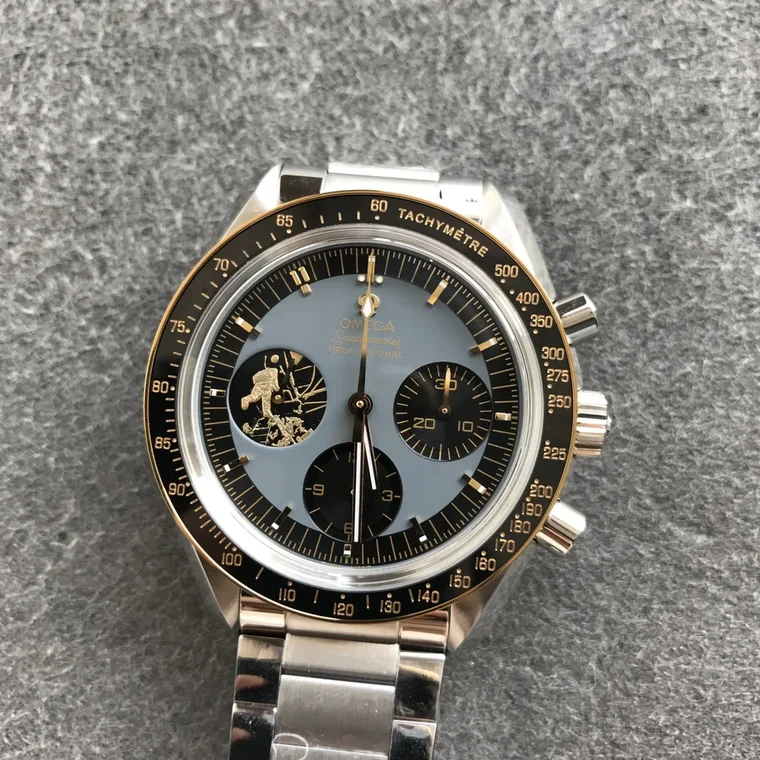 Omega Speedmaster Moonwatch Yellow Gold Black Dial
