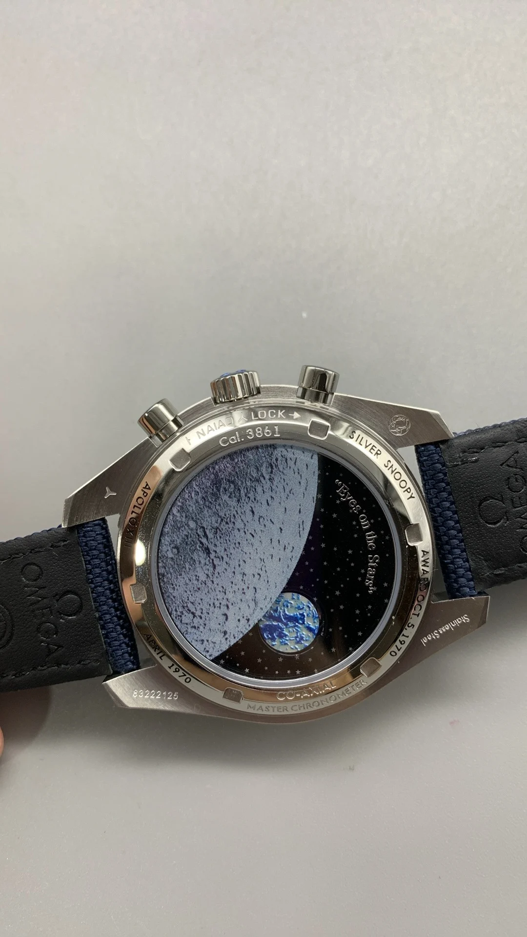 Omega Speedmaster Snoopy — photographed off the sweep
