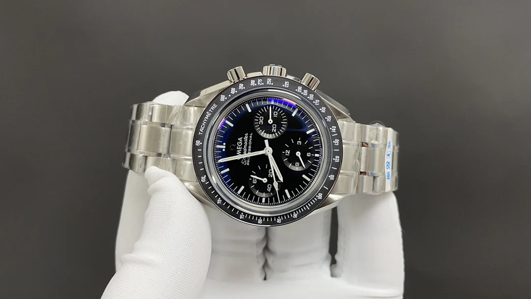 Omega Speedmaster Steel — photographed off the sweep