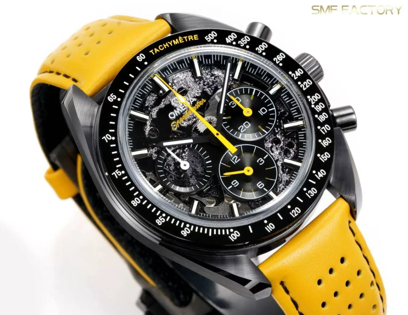 Omega Speedmaster Titanium — photographed off the sweep