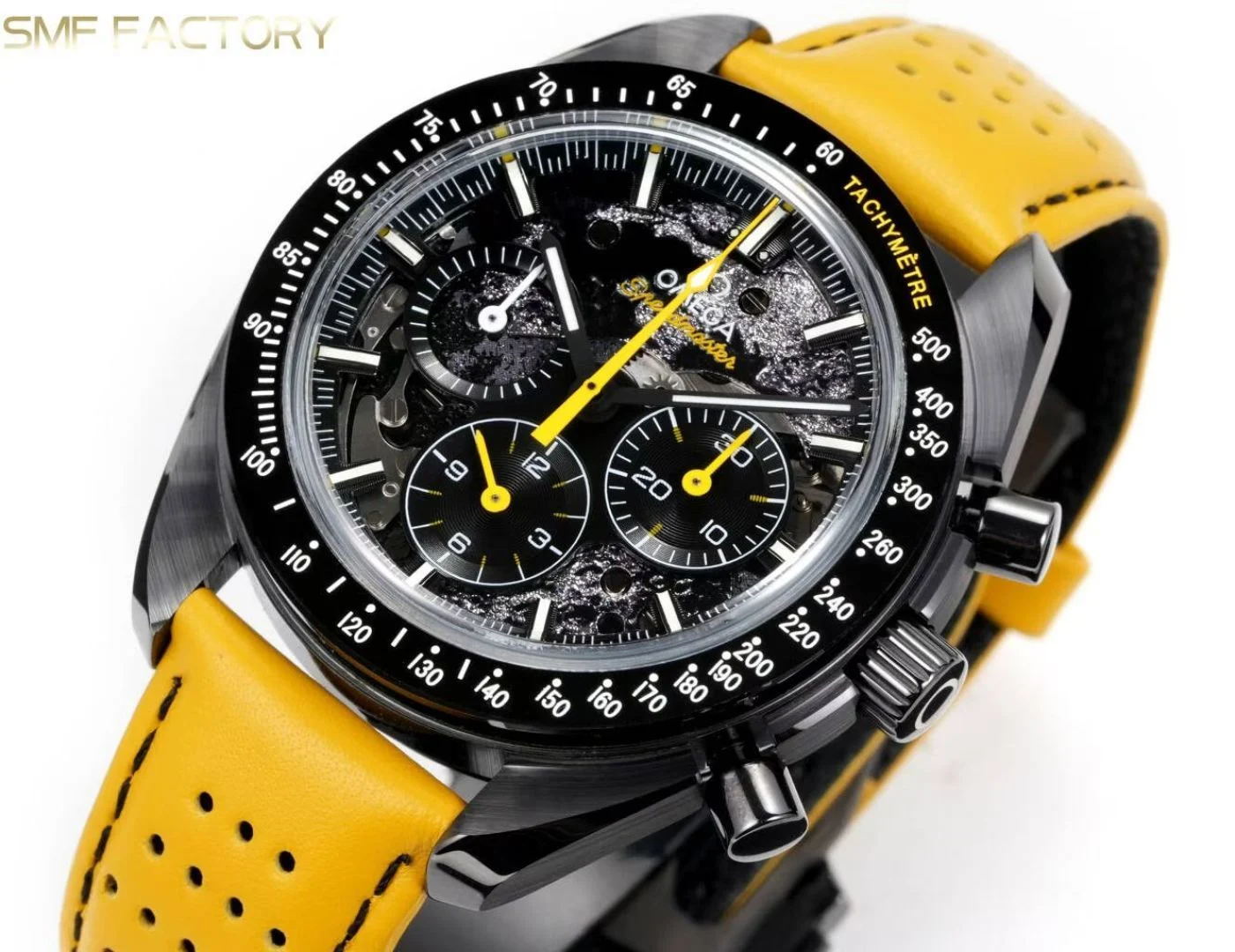 Omega Speedmaster Titanium — photographed off the sweep