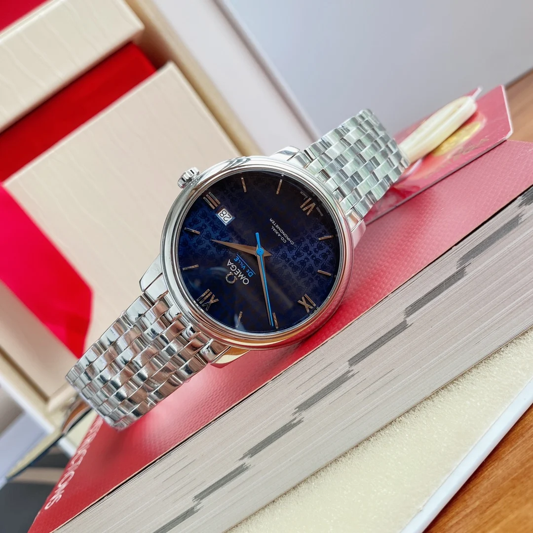 Omega Steel Blue Dial — photographed off the sweep