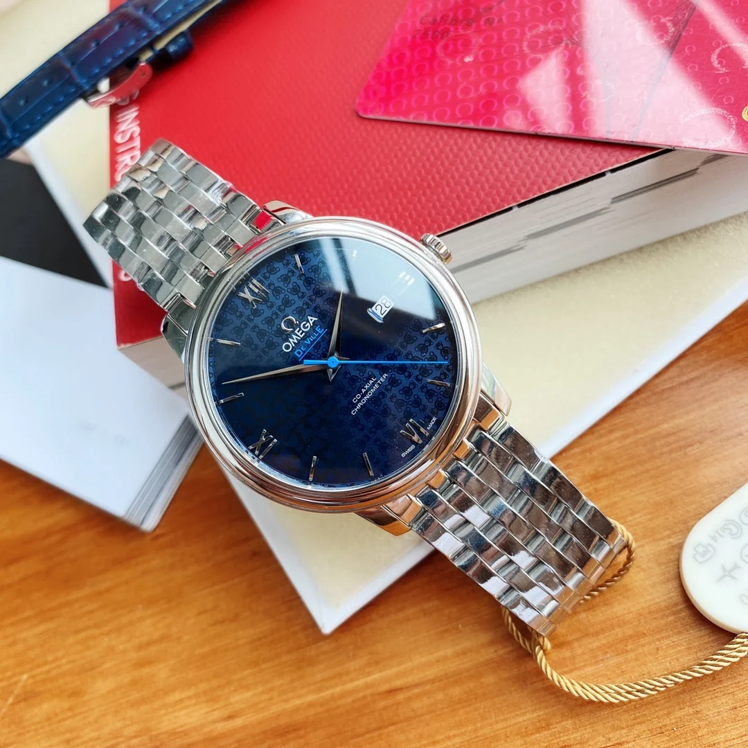Omega Steel Blue Dial — photographed off the sweep