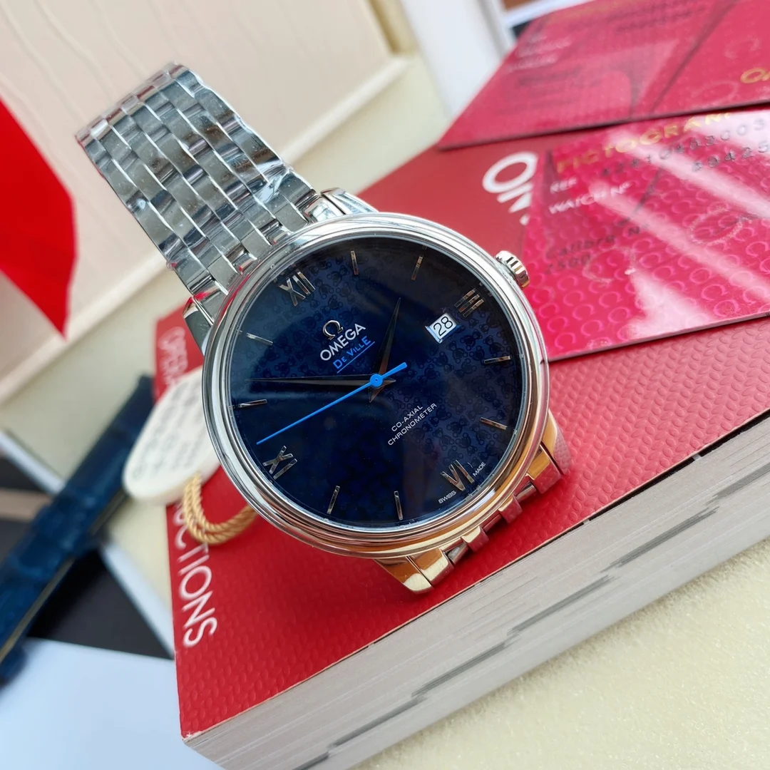 Omega Steel Blue Dial — photographed off the sweep