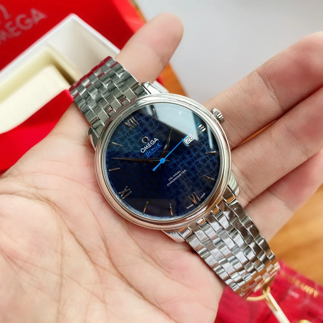 Omega Steel Blue Dial — photographed off the sweep