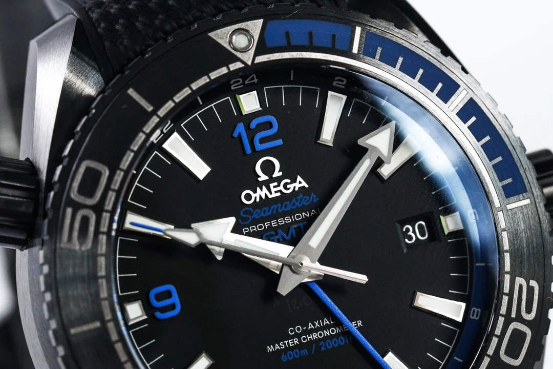 Omega Titanium Black Dial — photographed off the sweep