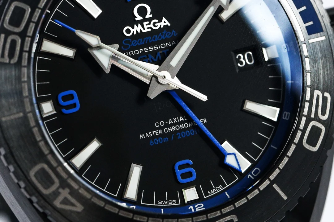 Omega Titanium Black Dial — photographed off the sweep