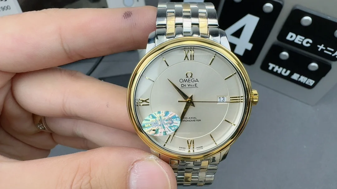 Omega Two-Tone — photographed off the sweep