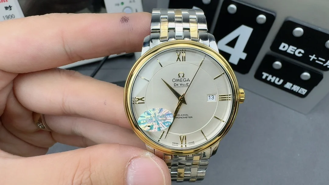 Omega Two-Tone — photographed off the sweep