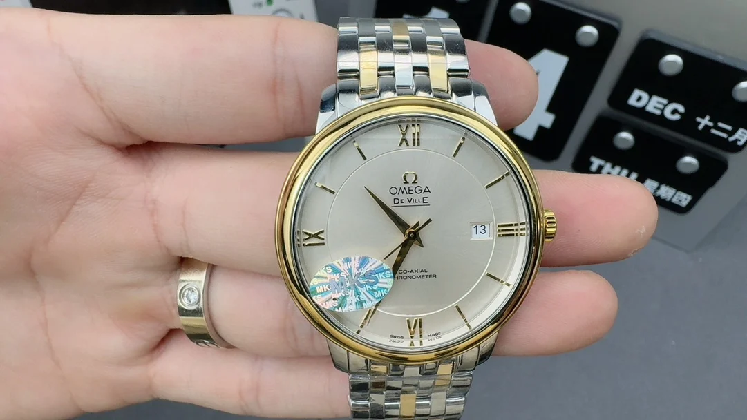 Omega Two-Tone — photographed off the sweep