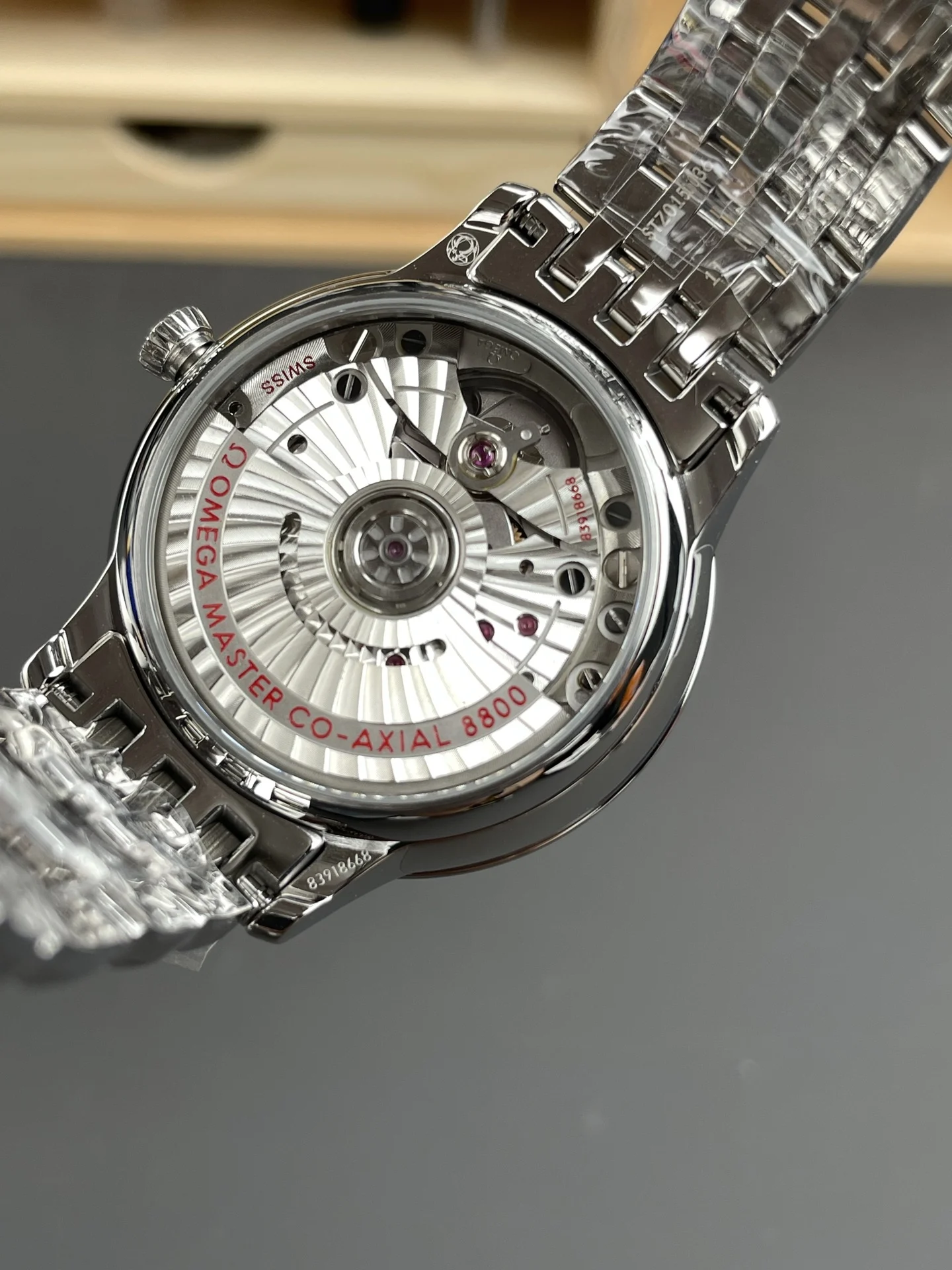 Omega White Dial 34mm — photographed off the sweep