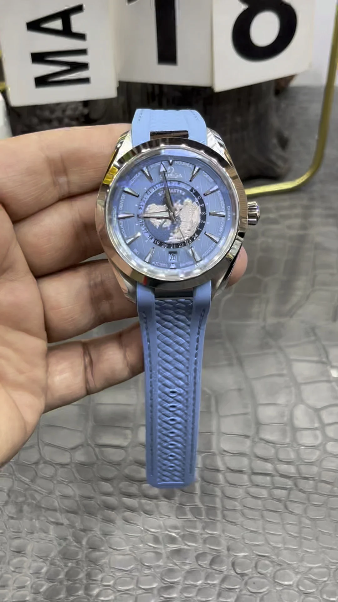 Omega World Time Blue Dial