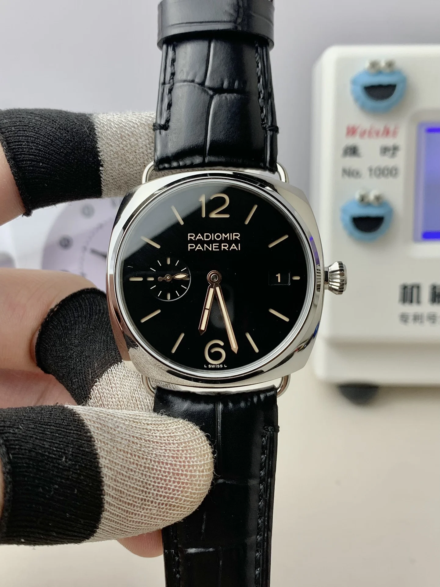 Panerai 1294 reference — photographed off the sweep