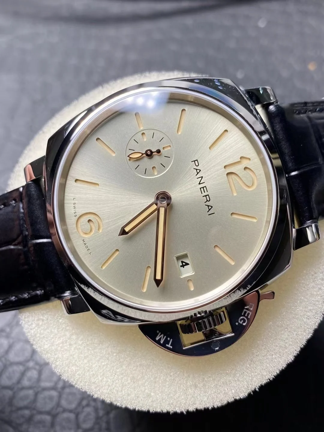 Panerai 42mm — photographed off the sweep
