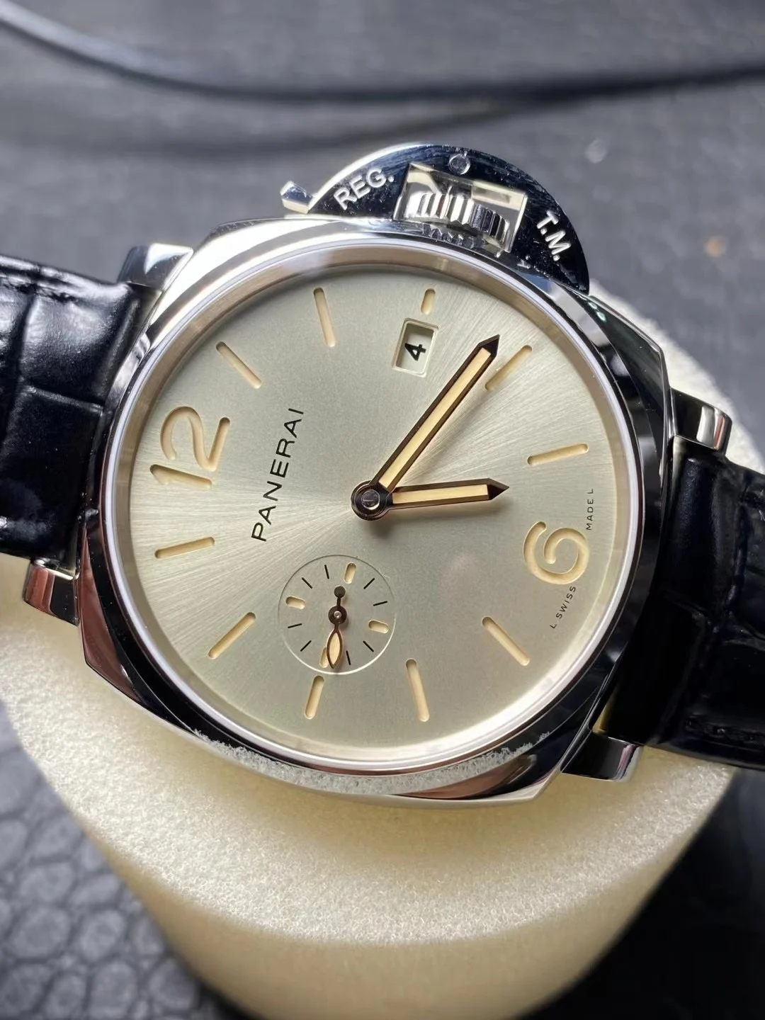 Panerai 42mm — photographed off the sweep