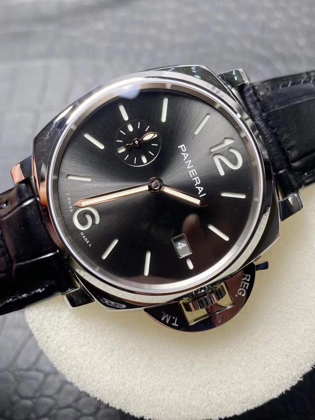 Panerai 42mm — photographed off the sweep