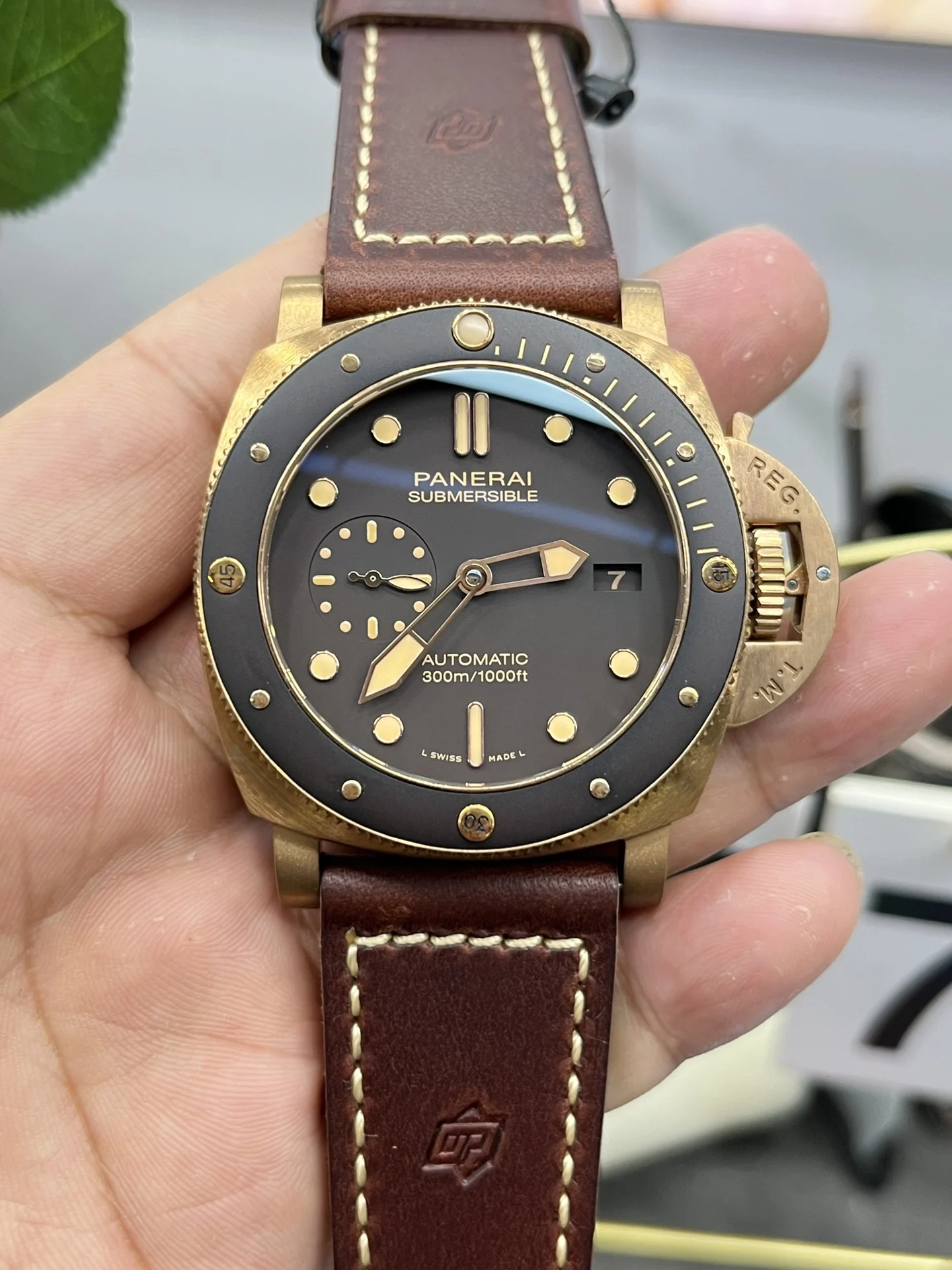 Panerai 47mm — photographed off the sweep