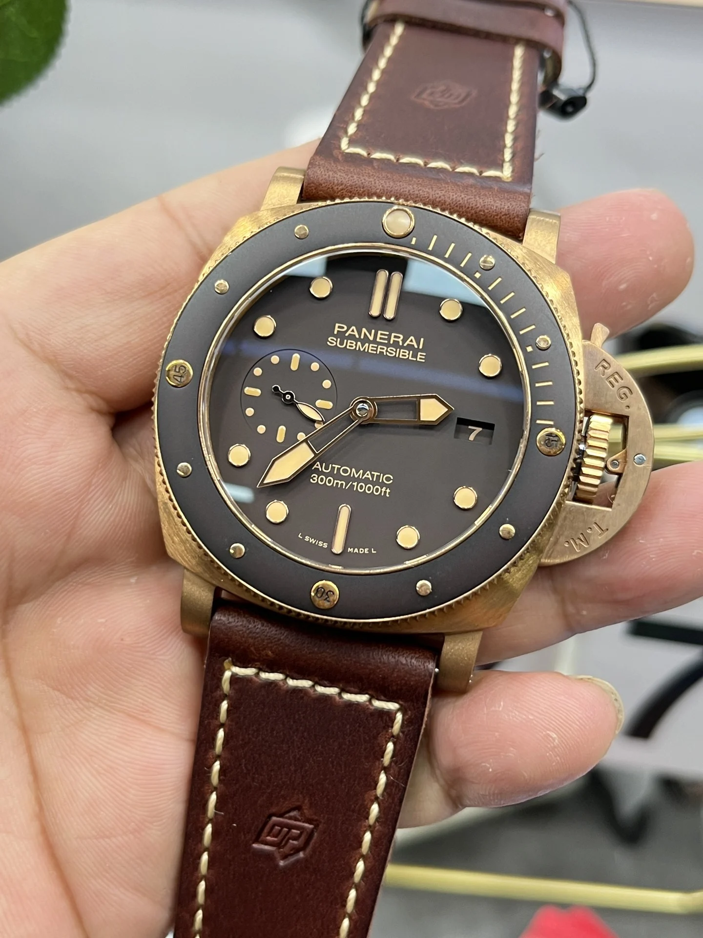 Panerai 47mm — photographed off the sweep