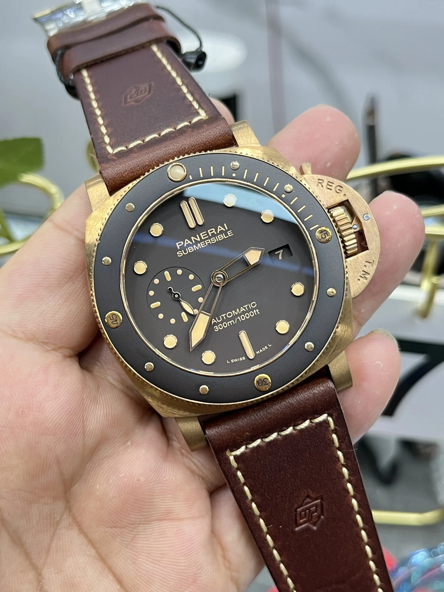 Panerai 47mm — photographed off the sweep