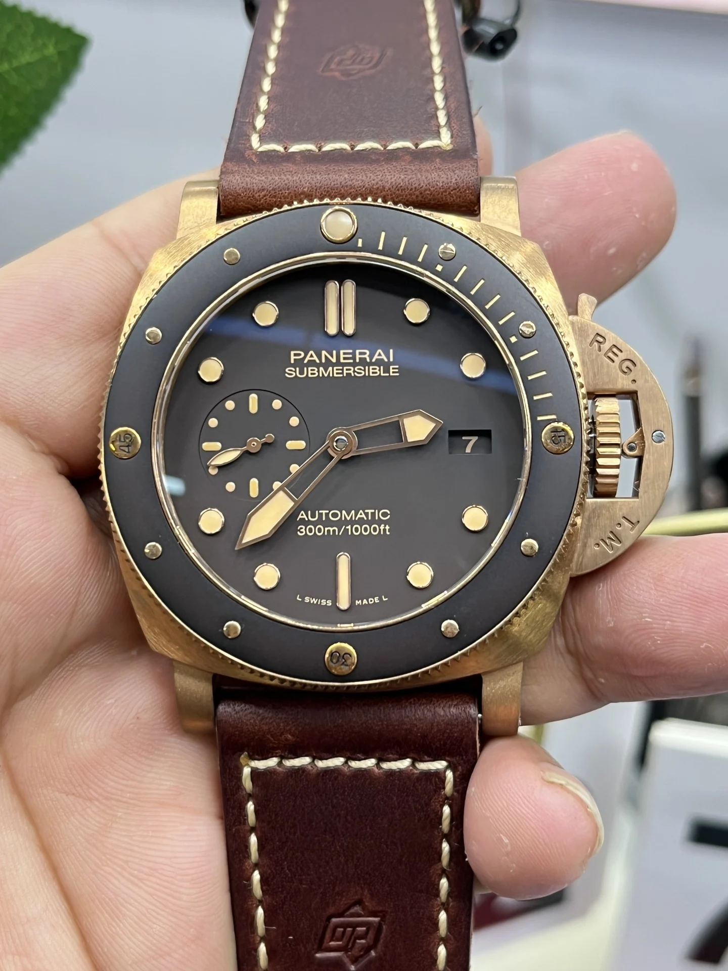 Panerai 47mm — photographed off the sweep