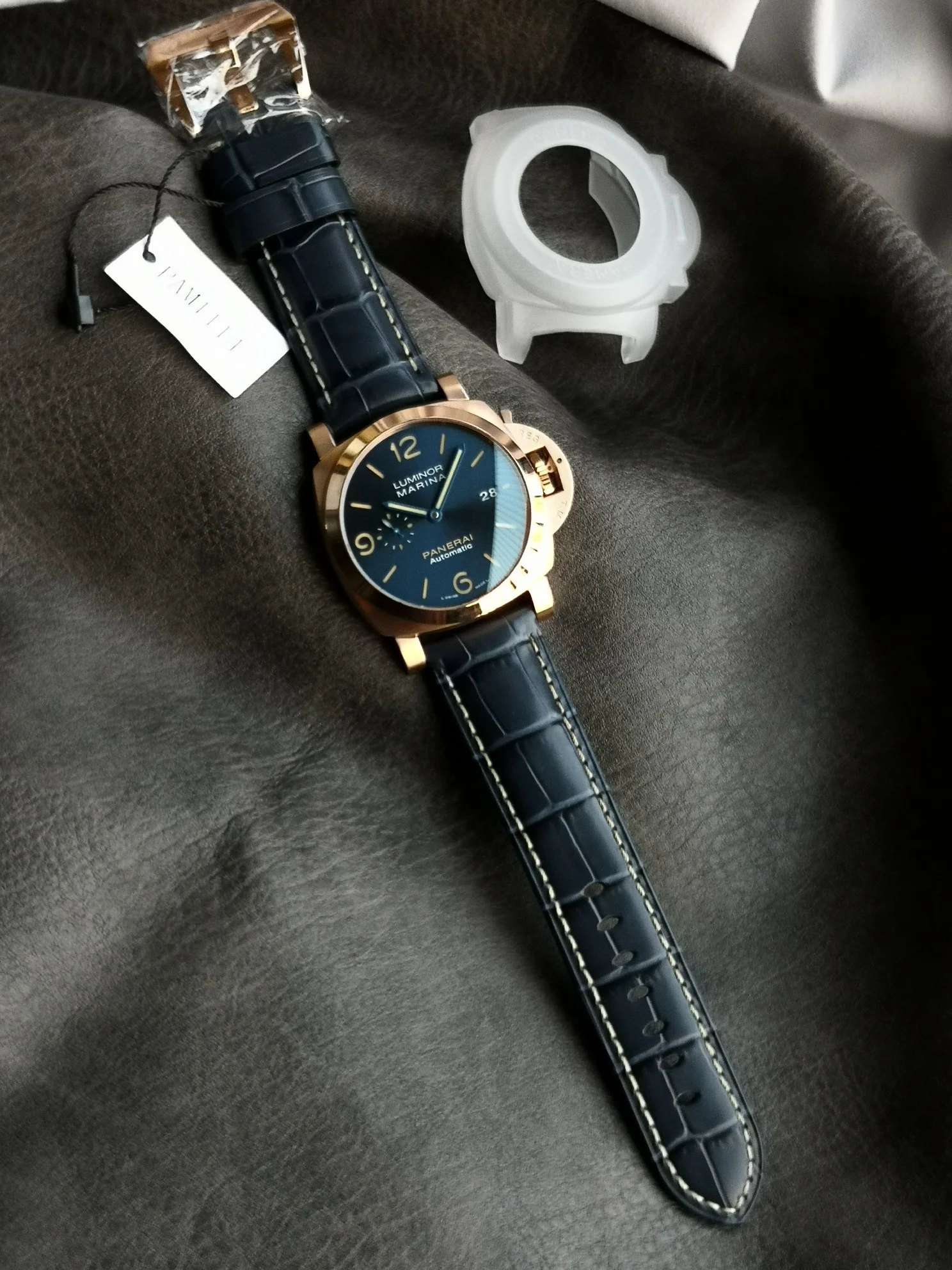 Panerai Black Dial PAM01114 44mm — photographed off the sweep