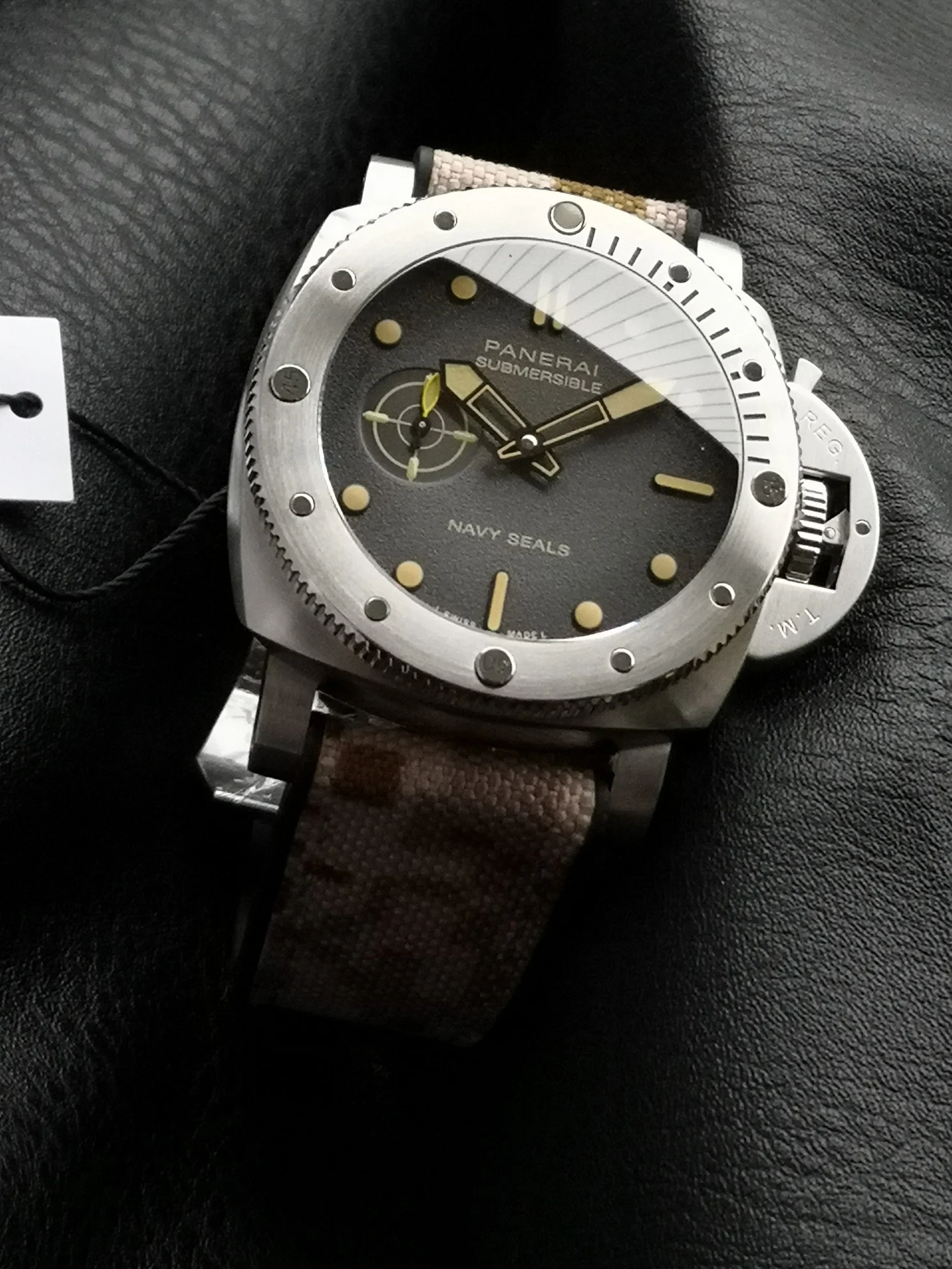 Panerai Black Dial PAM01518 — photographed off the sweep