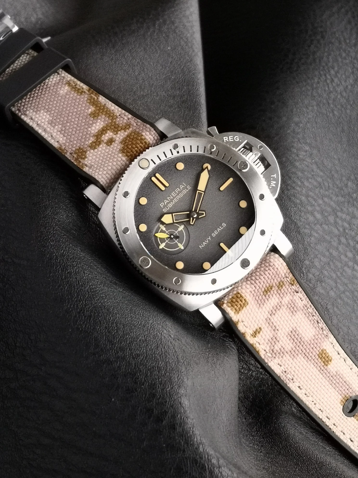 Panerai Black Dial PAM01518 — photographed off the sweep