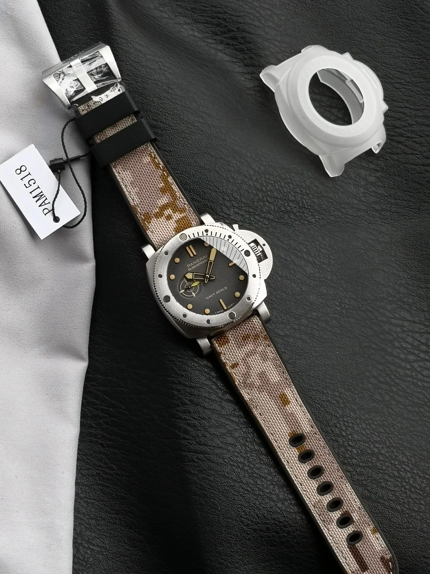 Panerai Black Dial PAM01518 — photographed off the sweep