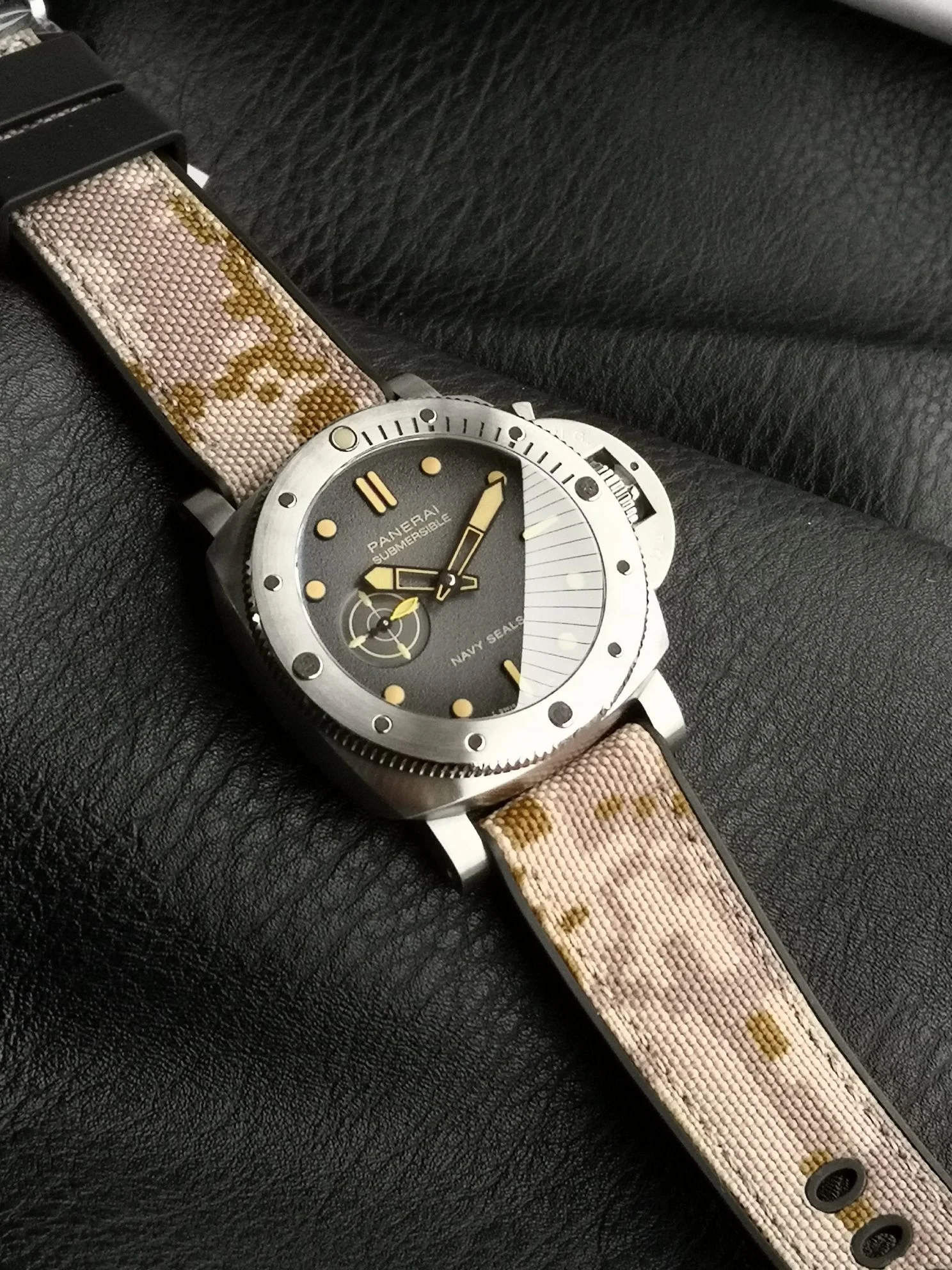 Panerai Black Dial PAM01518 — photographed off the sweep