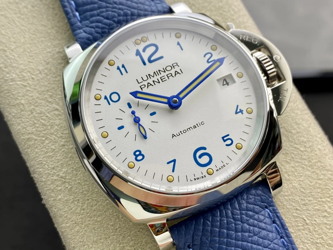 Panerai Blue Dial PAM00906 42mm — photographed off the sweep