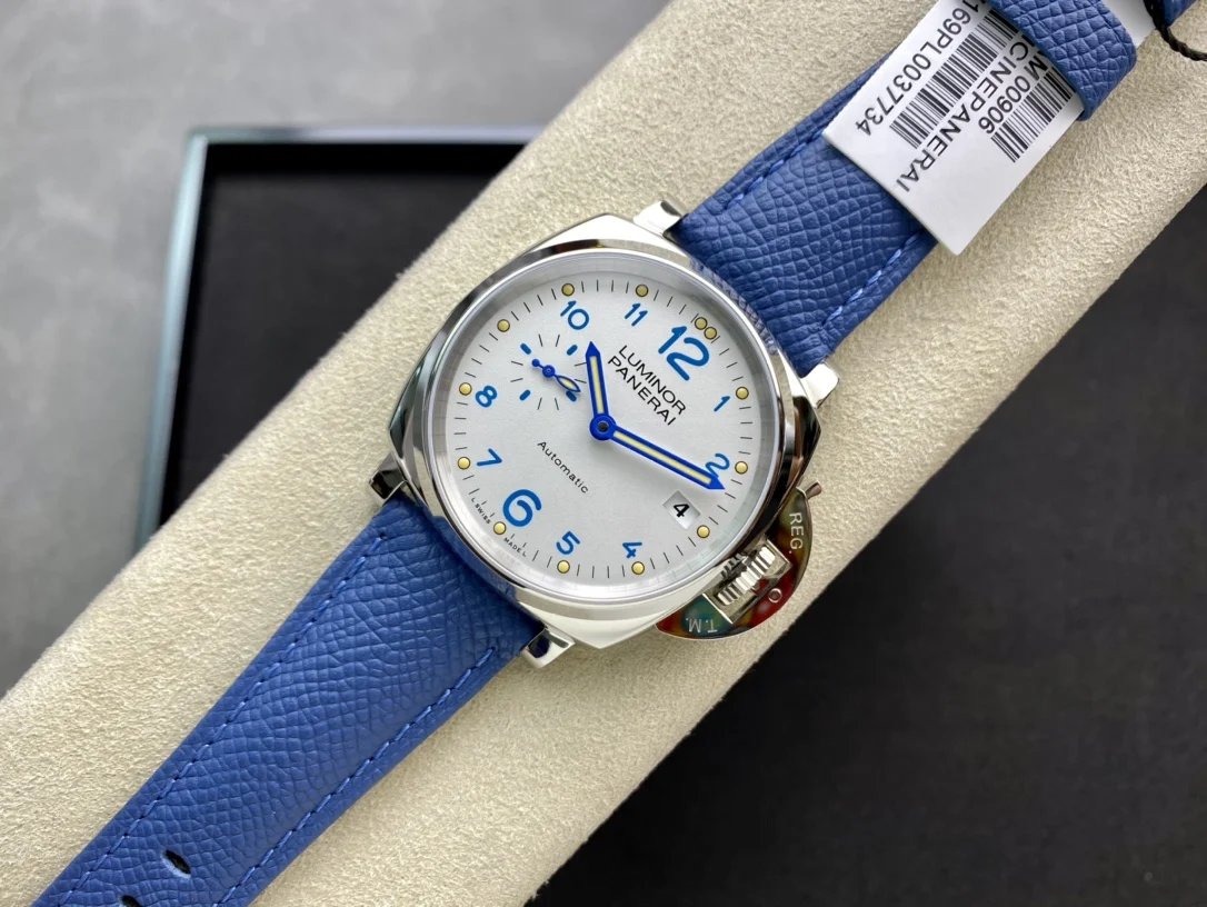 Panerai Blue Dial PAM00906 42mm — photographed off the sweep